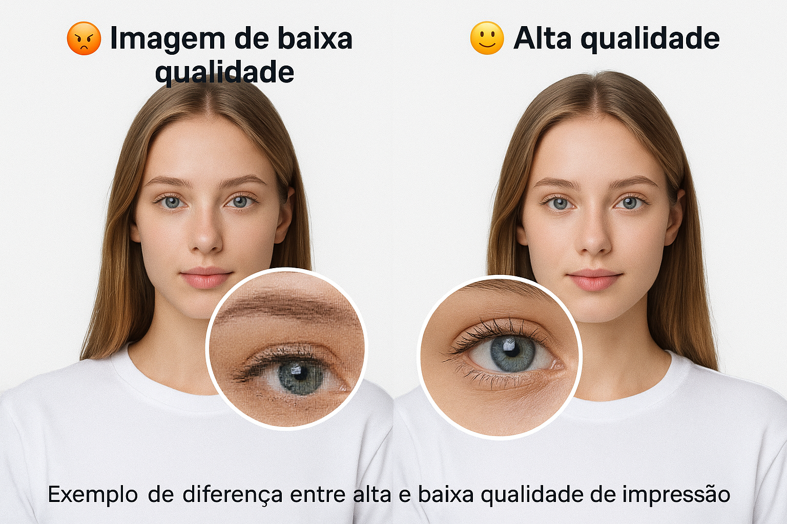 Exemplo de diferença de qualidade na foto do Instagram